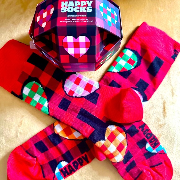 NWT ♥️ HAPPY SOCKS Adult Crew Socks - Picture 1 of 11